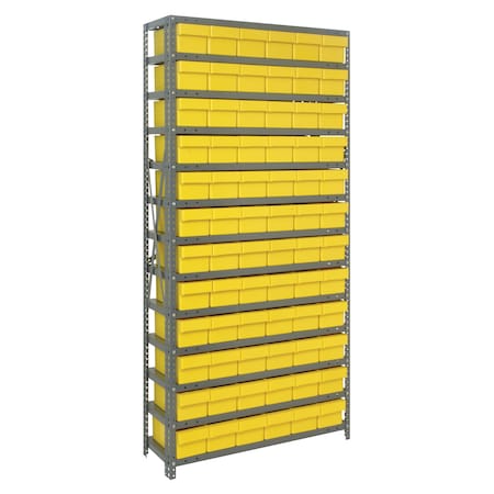Quantum Storage Systems Steel Shelving with plastic bins 1275-601YL